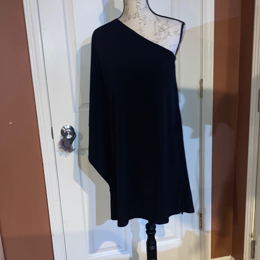 Michael Kors One Shoulder Dress Black sz Medium